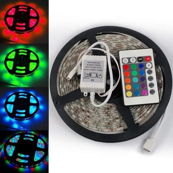 5M RGB LED Strip Light with Remote Control